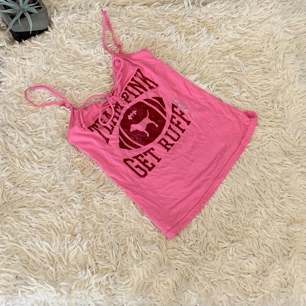 Victoria's Secret TEAM PINK Strappy Tank Bling SzS